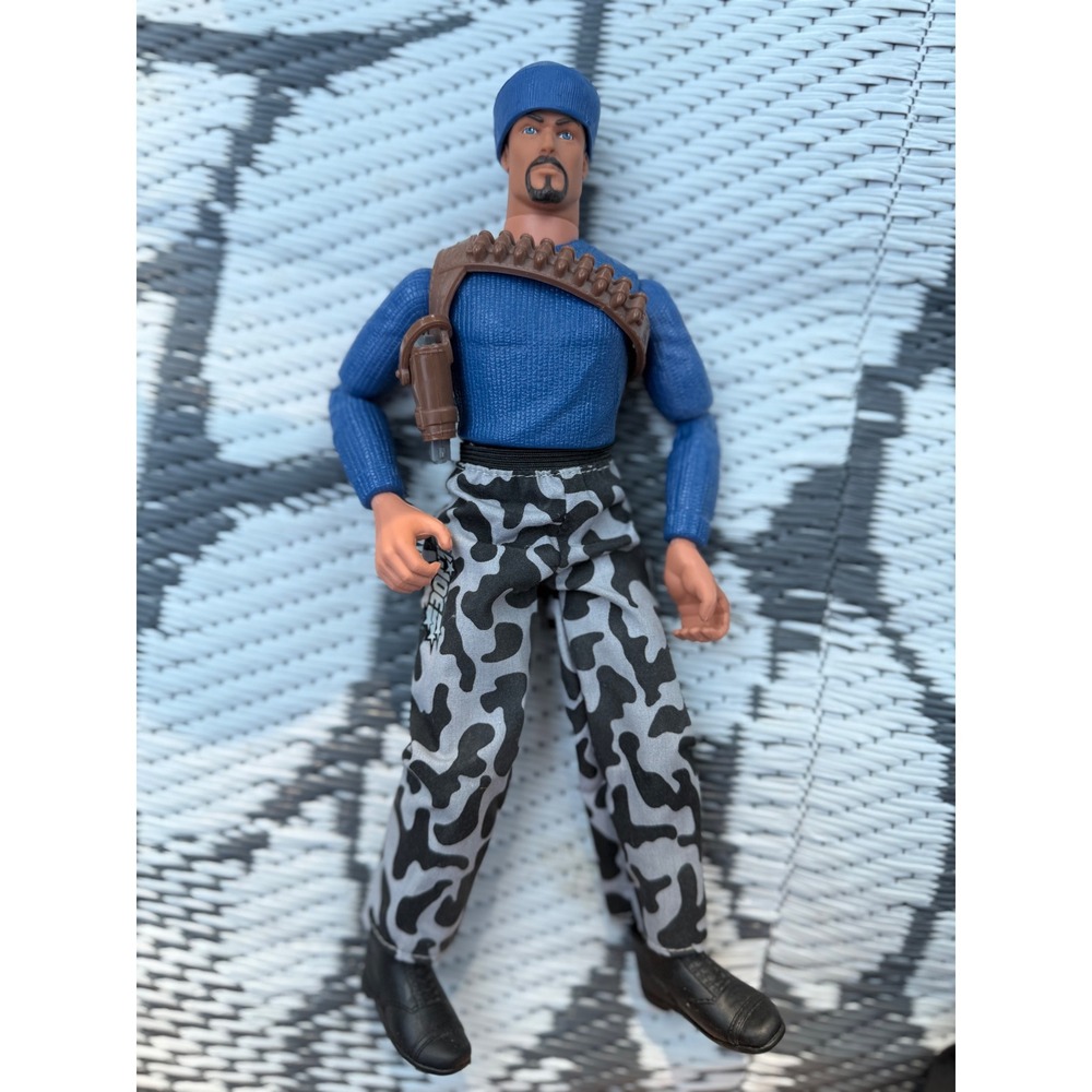 Hasbro GI Joe 12 Inch Action Figure Blue Sweater Camo Pants Bandolier Holster